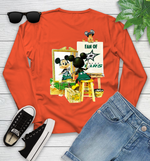 NHL Hockey Dallas Stars Mickey Drawing Shirt 115
