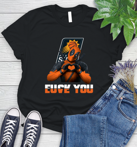 NBA Phoenix Suns Deadpool Love You Fuck You Basketball Sports Women's T-Shirt