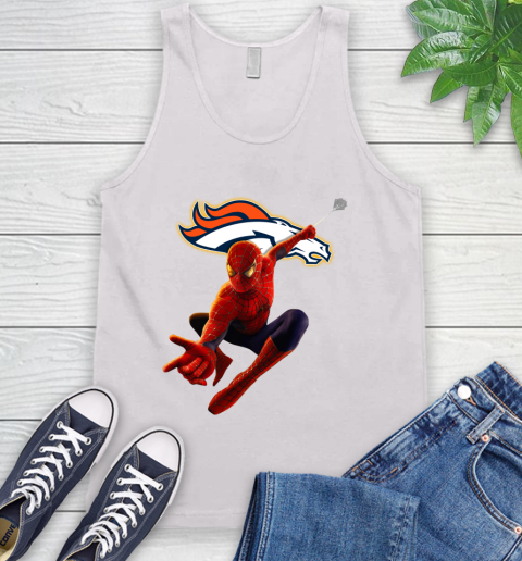 NFL Spider Man Avengers Endgame Football Denver Broncos Tank Top