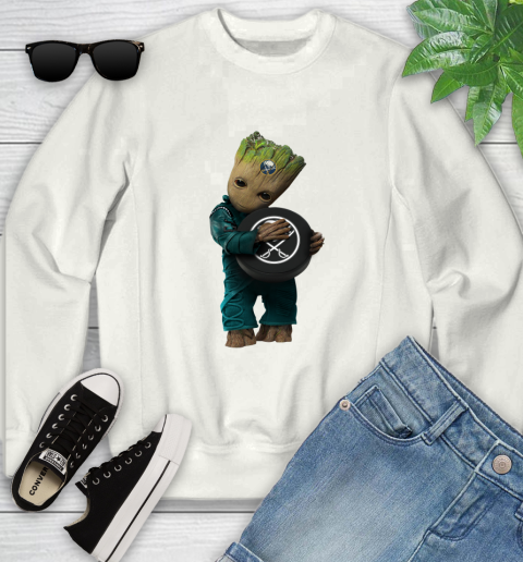 NHL Groot Guardians Of The Galaxy Of The Galaxy Hockey Sports Buffalo Sabres Youth Sweatshirt