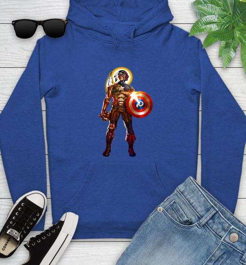 NFL Captain America Marvel Avengers Endgame Football Sports Washington Redskins Youth Hoodie 9