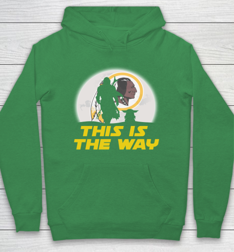 Washington Redskins NFL Football Star Wars Yoda And Mandalorian This Is The Way Hoodie 5