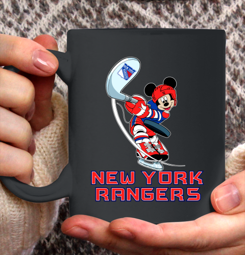 NHL Hockey New York Rangers Cheerful Mickey Mouse Shirt Ceramic Mug 15oz