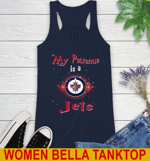 NHL Hockey Harry Potter My Patronus Is A Winnipeg Jets Racerback Tank 9