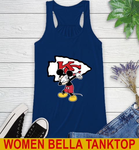 Kansas City Chiefs NFL Football Dabbing Mickey Disney Sports Racerback Tank 9