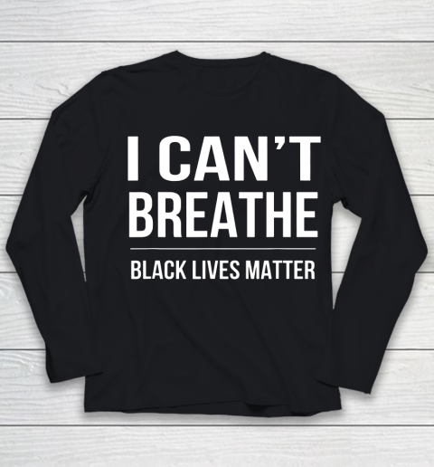 Bubba Wallace I Can't Breathe Black Lives Matter Youth Long Sleeve