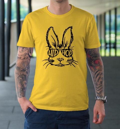 Hip Hop Bunny Face With Sunglasses Easter Day T-Shirt 4