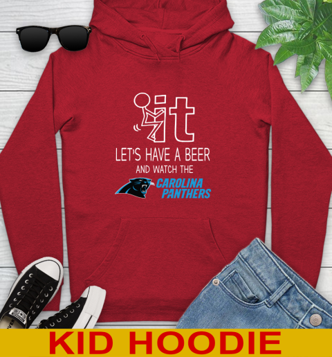 Carolina Panthers Football NFL Let's Have A Beer And Watch Your Team Sports Youth Hoodie 11