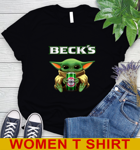 Star Wars Baby Yoda Hugs Beck's Beer Shirt 90