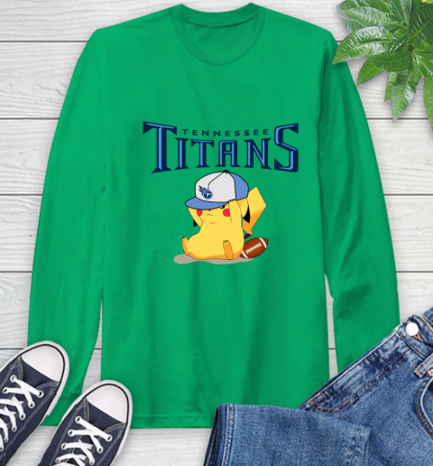 NFL Pikachu Football Tennessee Titans Long Sleeve T-Shirt 7