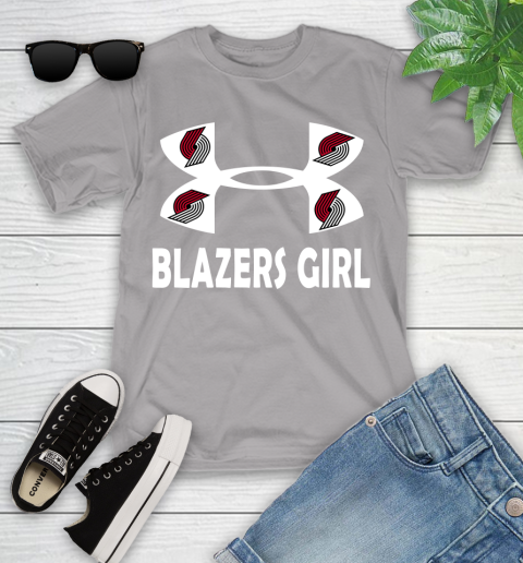 NBA Portland Trail Blazers Girl Under Armour Basketball Sports Youth T-Shirt 4