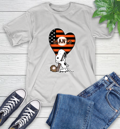 San Francisco Giants MLB Baseball The Peanuts Movie Adorable Snoopy T-Shirt