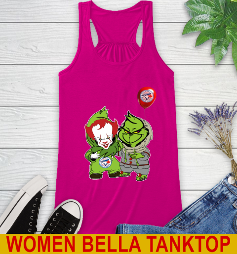 Baby Pennywise Grinch Christmas MLB Baseball Toronto Blue Jays Racerback Tank 8