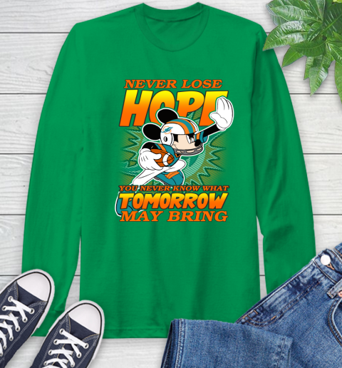 Miami Dolphins NFL Football Mickey Disney Never Lose Hope Long Sleeve T-Shirt 8