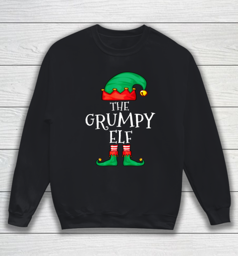 Funny Elf Family Christmas The Grumpy Elf Sweatshirt