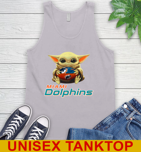 NFL Football Miami Dolphins Baby Yoda Star Wars Shirt Tank Top 4