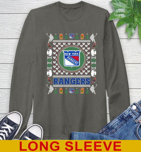 New York Rangers Merry Christmas NHL Hockey Loyal Fan Long Sleeve T-Shirt 10