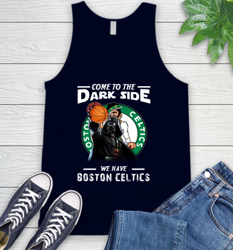 NBA Come To The Dark Side We Have Boston Celtics Star Wars Darth Vader Basketball Tank Top 2