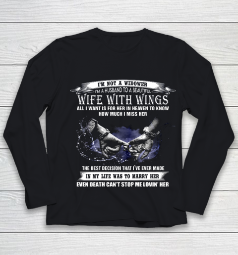 I m A Husband To A Beautiful Wife With Wings Youth Long Sleeve