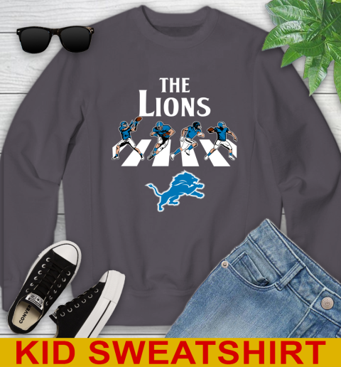 NFL Football Detroit Lions The Beatles Rock Band Shirt Youth Sweatshirt 5