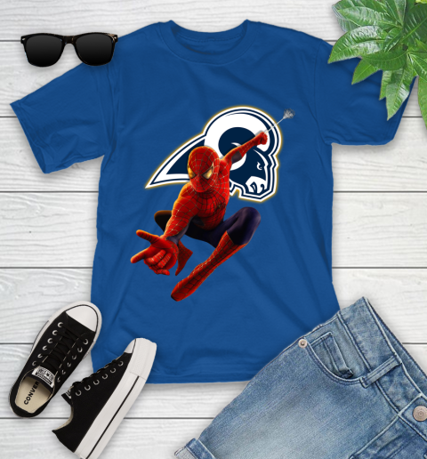 NFL Spider Man Avengers Endgame Football Los Angeles Rams Youth T-Shirt 9