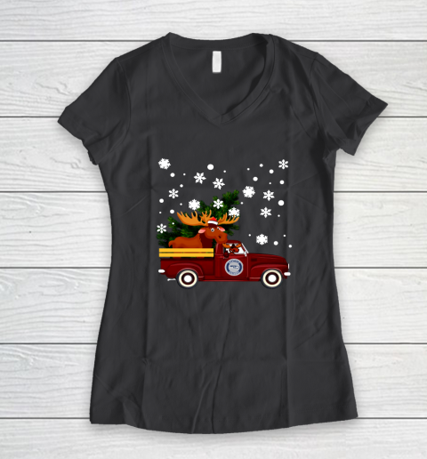 Seattle Seahawks Bring Christmas Home NFL Women's V-Neck T-Shirt 6