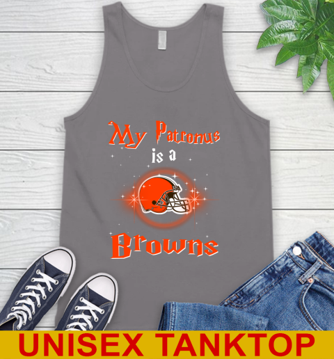 NFL Football Harry Potter My Patronus Is A Cleveland Browns Tank Top 6