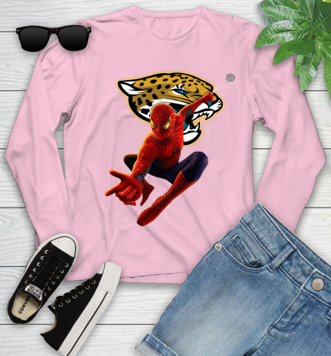NFL Spider Man Avengers Endgame Football Jacksonville Jaguars Youth Long Sleeve 10