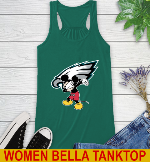 Philadelphia Eagles NFL Football Dabbing Mickey Disney Sports Racerback Tank 7