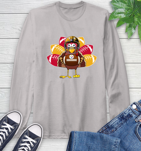 Pittsburgh Steelers Turkey Thanksgiving Day Long Sleeve T-Shirt 12