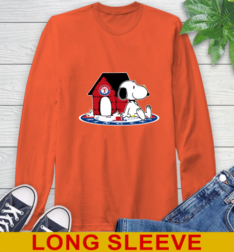 MLB Baseball Texas Rangers Snoopy The Peanuts Movie Shirt Long Sleeve T-Shirt 5