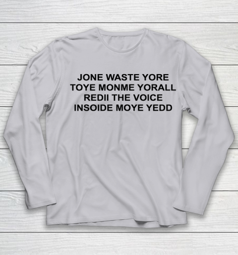 Jone Waste Yore Funny I Miss You Blink 182 Youth Long Sleeve 3