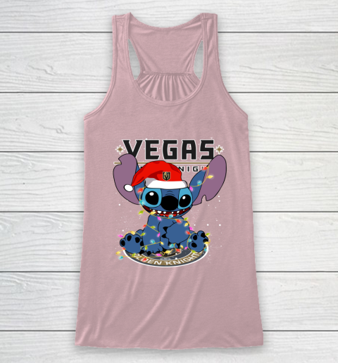 Vegas Golden Knights NHL Hockey noel stitch Christmas Racerback Tank 5