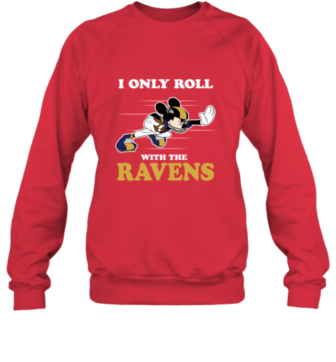 Mickey Mouse Only Roll With The Ravens NFL Baltimore Ravens Shirt - Bring  Your Ideas, Thoughts And Imaginations Into Reality Today