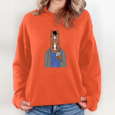 Bojack Horseman Sweatshirt fkhr bojack horseman sweatshirt 35 front orange