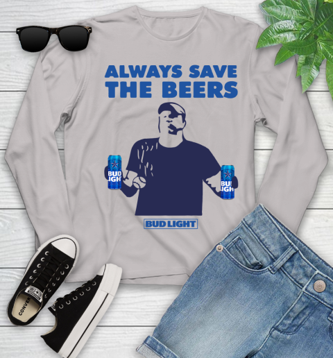 Always Save The Bees Beers Bud Light Jeff Adams Beers Over Baseball Youth Long Sleeve 9