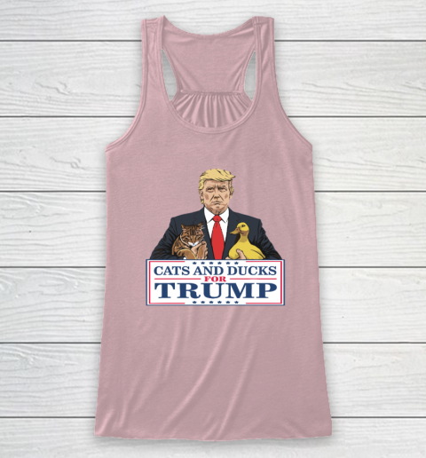 Cats And Ducks For Trump 2024 Kittens And Ducks For Trump Racerback Tank 4
