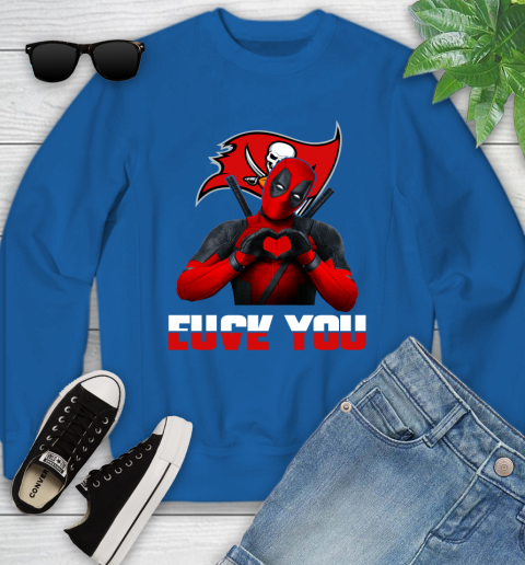 NHL Tampa Bay Buccaneers Deadpool Love You Fuck You Football Sports Youth Sweatshirt 7