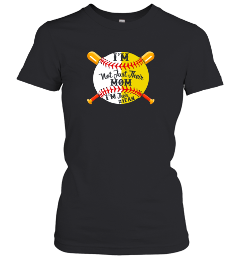 Womens I'm Their Number 1 Fan Softball Baseball Mom Women's T-Shirt