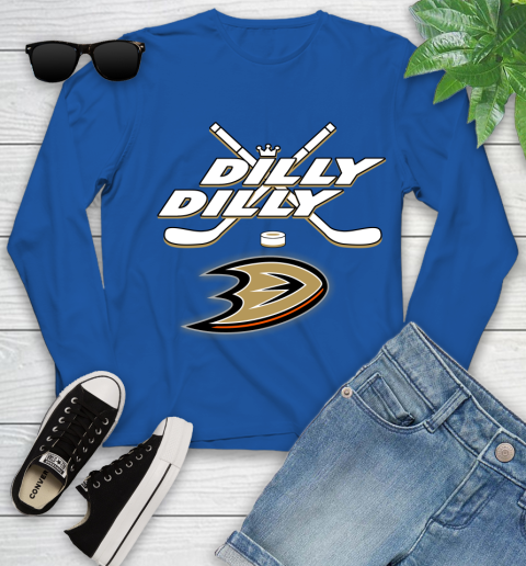 NHL Anaheim Ducks Dilly Dilly Hockey Sports Youth Long Sleeve 9