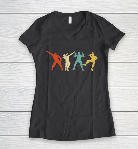 Fortnite Tshirt Battle Royale Victory Dance Cool Justice Dance Women's V-Neck T-Shirt 6