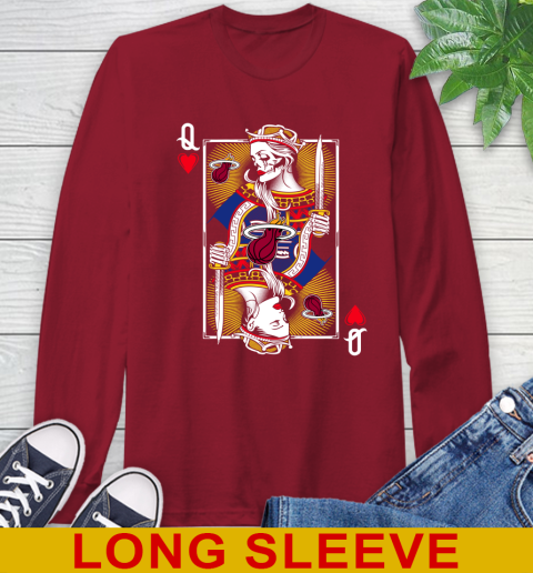 NBA Basketball Miami Heat The Queen Of Hearts Card Shirt Long Sleeve T-Shirt 9