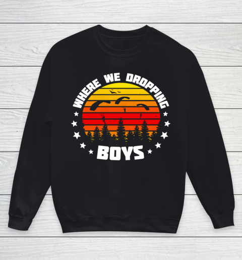 Fortnite Tshirt Where We Dropping Boys Vintage Youth Sweatshirt