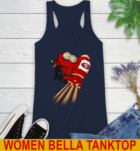 NFL Football San Francisco 49ers Deadpool Minion Marvel Shirt Racerback Tank 9