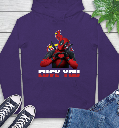MLB St.Louis Cardinals Deadpool Love You Fuck You Baseball Sports Hoodie 5