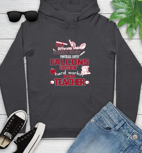 Atlanta Falcons NFL I'm A Difference Making Student Caring Football Loving Kinda Teacher Youth Hoodie 8
