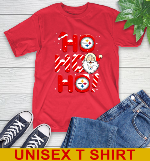 Pittsburgh Steelers NFL Football Ho Ho Ho Santa Claus Merry Christmas Shirt T-Shirt 12