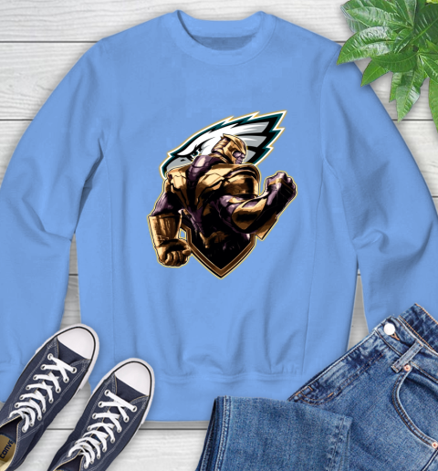 NFL Thanos Avengers Endgame Football Sports Philadelphia Eagles Sweatshirt 11