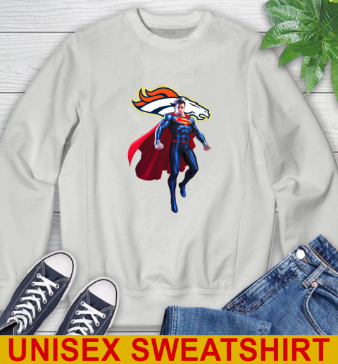 NFL Superman DC Sports Football Denver Broncos Sweatshirt 5