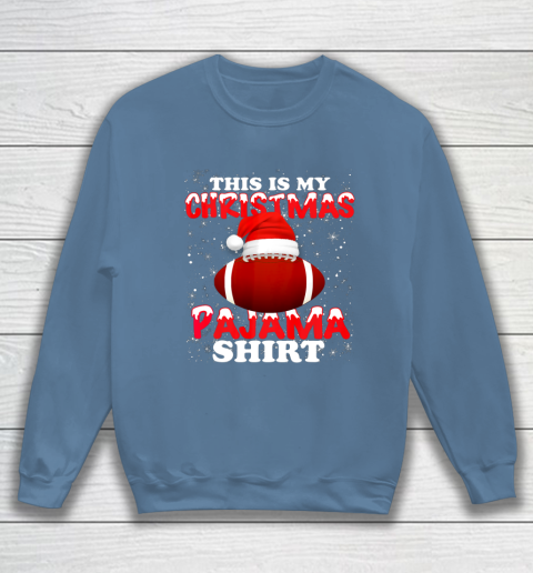 Football Christmas Gifts Santa Hat Funny Xmas Pajamas Sweatshirt 6